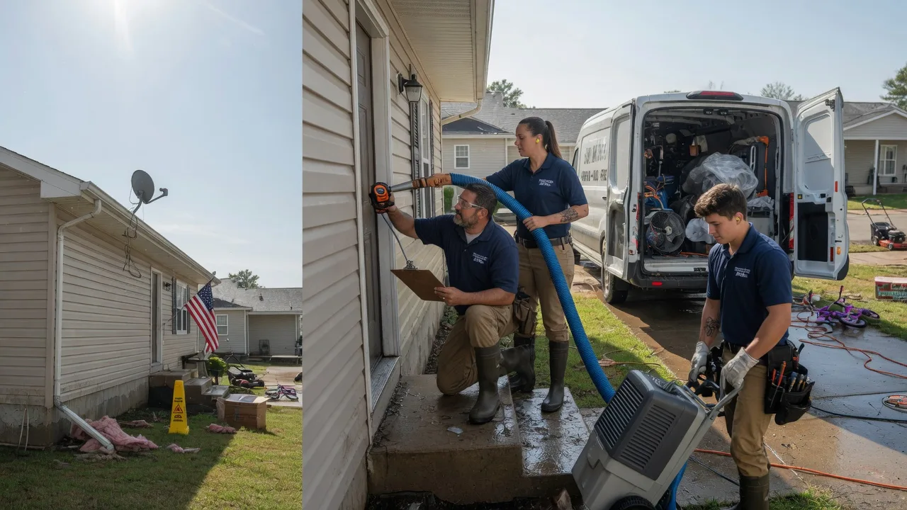 Ceiling Water Damage Restoration in Russellville, IN near me